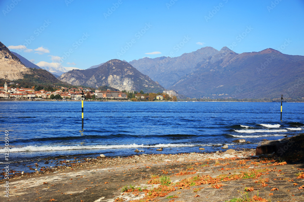 Scenic view of Isola dei Pescatori on the Lago Maggiore, Northern Italy, Europe