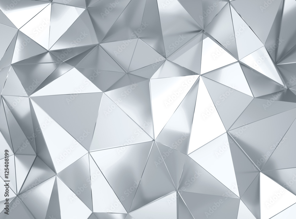 Geometric three dimensional metal background Geometric three dimensional metal background
