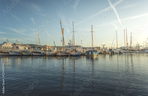 Yachts in Saint-Tropez bay