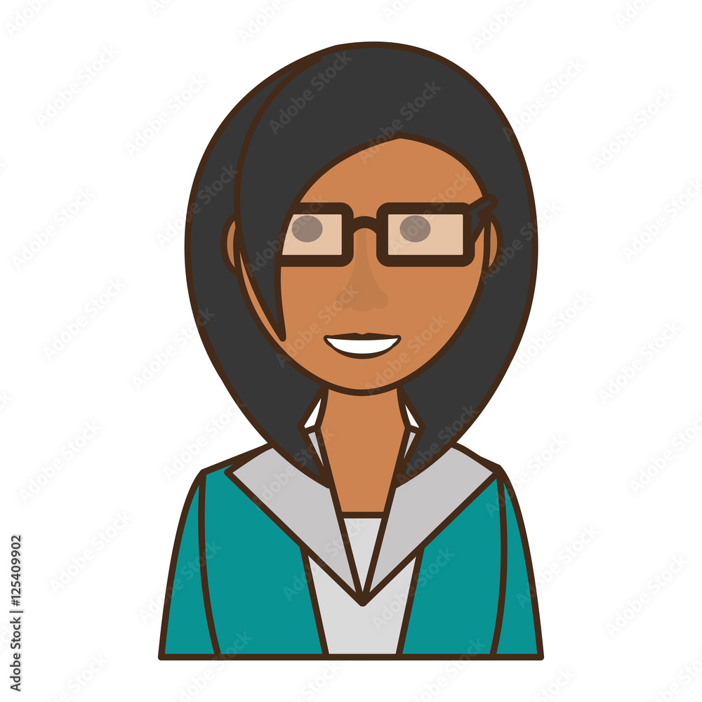 businesswoman avatar elegant isolated icon vector illustration design