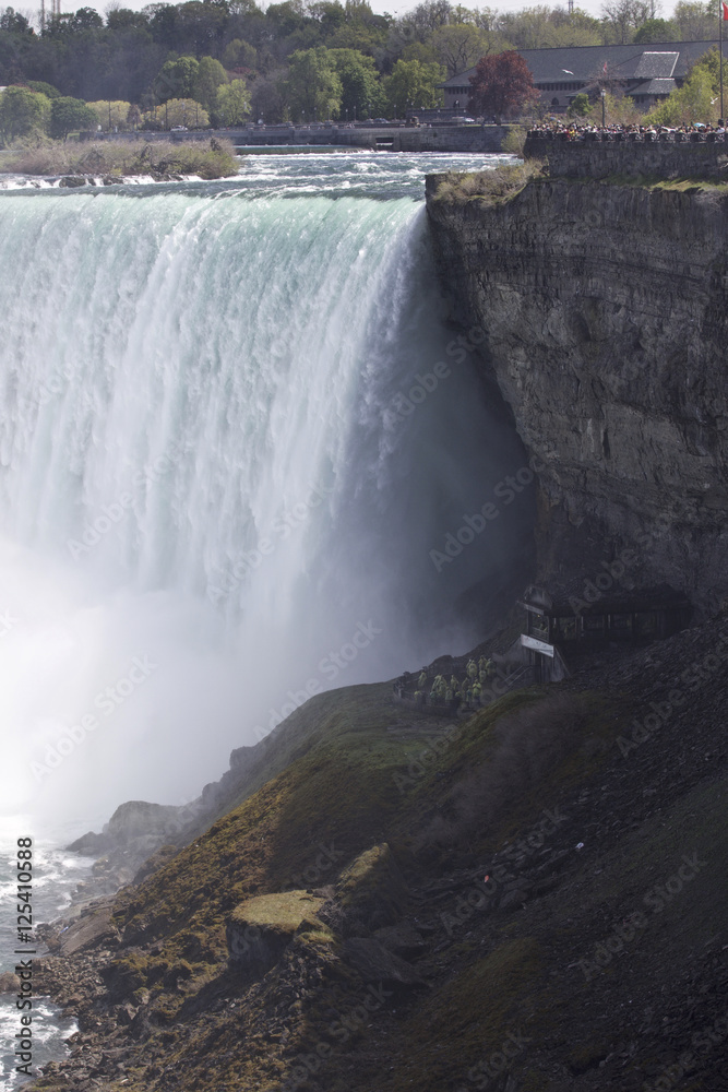 Beautiful background with the amazing Niagara falls at the Canadian side