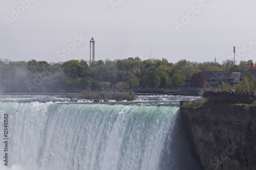Beautiful isolated photo of the amazing Niagara falls