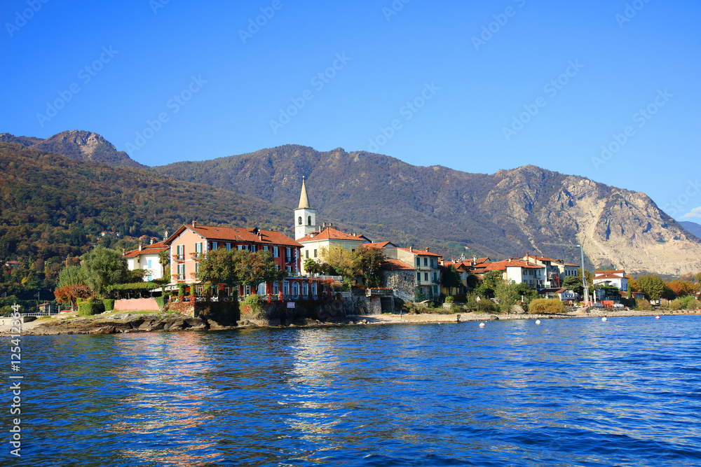 Scenic view of the Isola dei Pescatori, Lago Maggiore, Italy, Europe