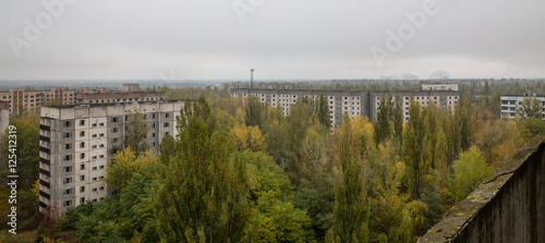 Hochhäuser in Prypjat bei Chernobyl