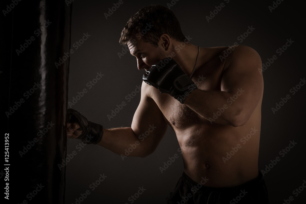 Training On A Punching Bag Training On A Punching Bag