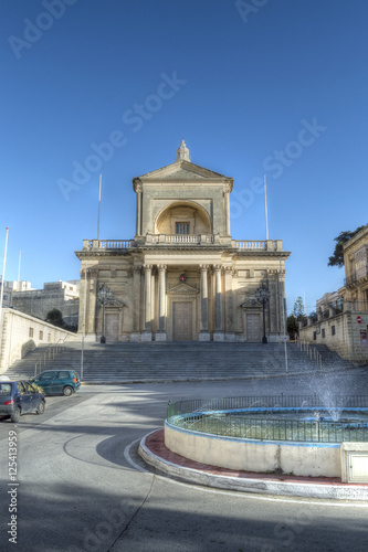 Facade of St Joseph Church in Kalkara Malta HDR