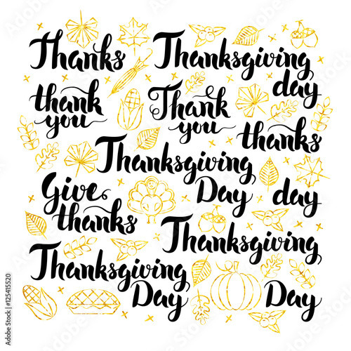 Thanksgiving Day Lettering Design