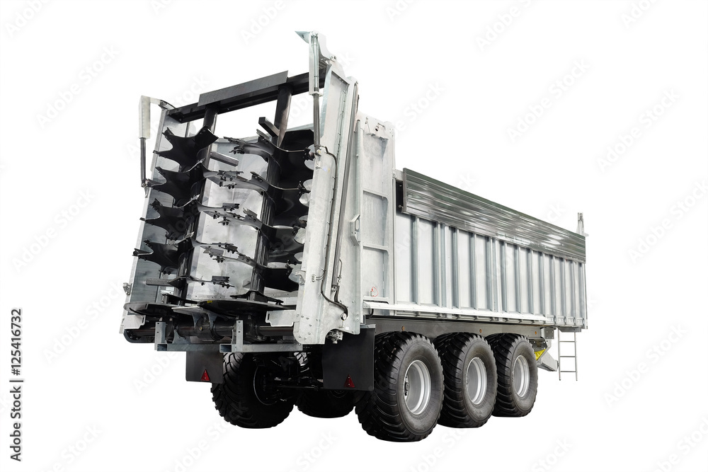 agricultural trailer isolated under the white background agricultural trailer isolated under the white background