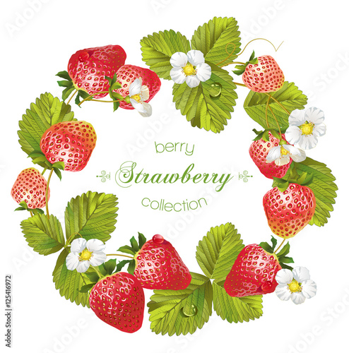 Strawberry round frame.