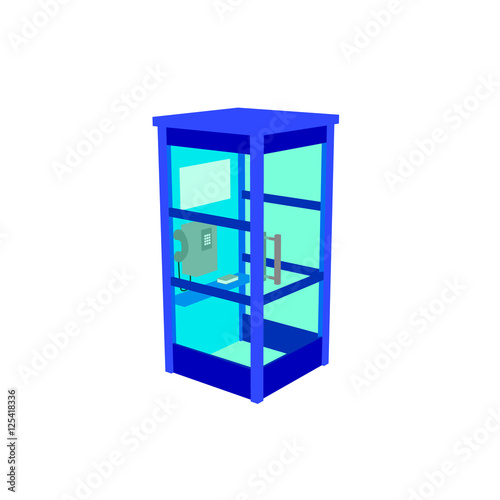Phone booth. Isolated on wh...