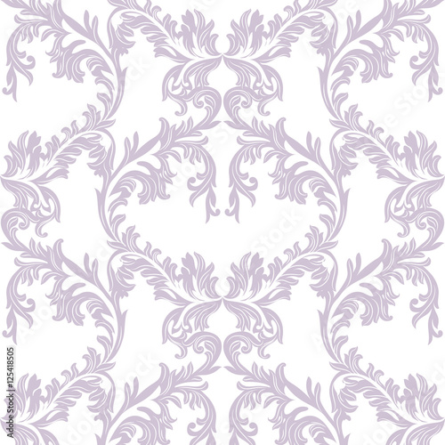 Vintage Baroque ornament pattern. Vector damask decor. Royal Victorian texture for wallpapers  textile  fabric