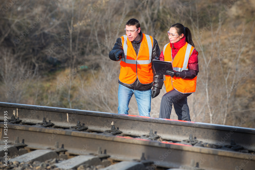 Railroad workers maintaing railways Railroad workers maintaing railways