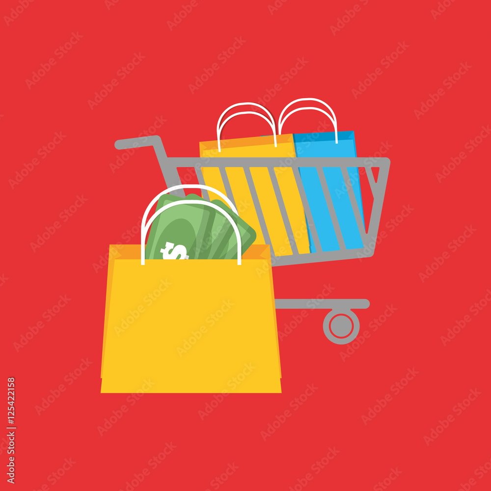 shopping bag money vector illustration graphic design shopping bag money vector illustration graphic design
