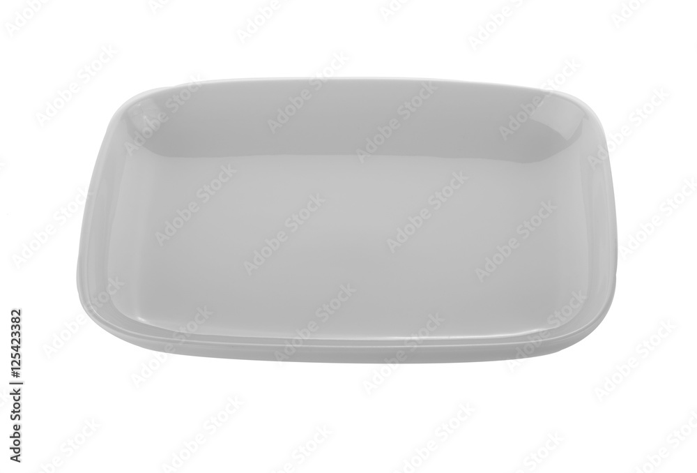 Empty white plate isolated on white background Empty white plate isolated on white background