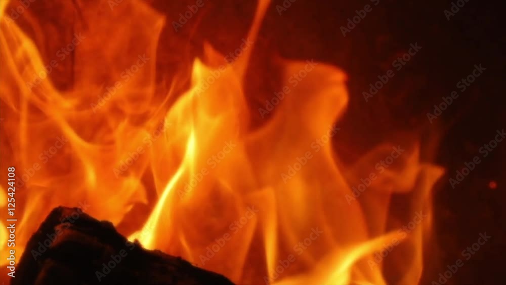 Flames of a fireplace Flames of a fireplace