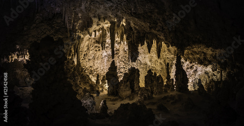 Light in Dark Cave Fototapeta
