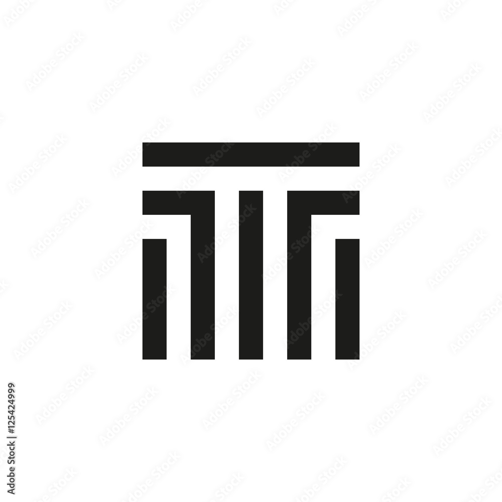 Unusual geometric letter T. Architecture vector logo. Isolated monogram. Unusual geometric letter T. Architecture vector logo. Isolated monogram.