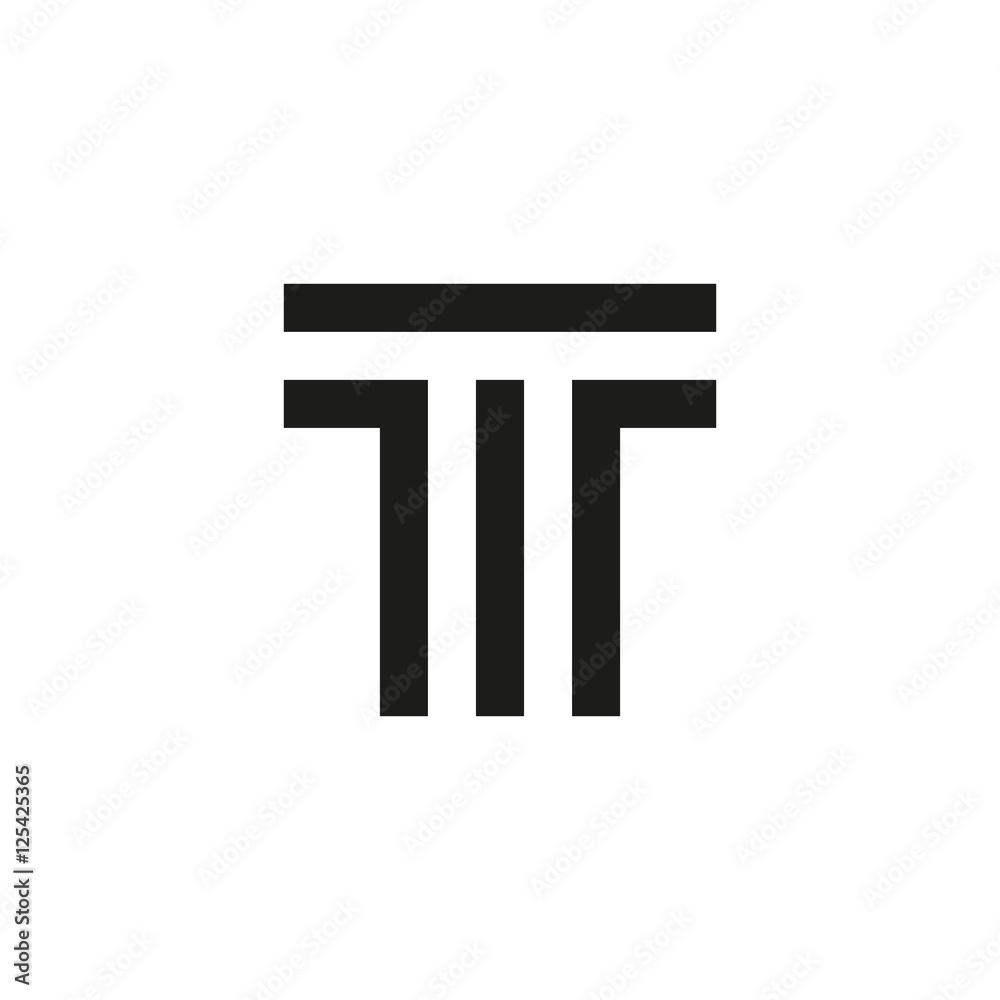 Unusual geometric letter T. Architecture vector logo. Isolated monogram. Unusual geometric letter T. Architecture vector logo. Isolated monogram.