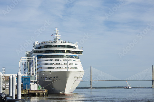 Cruise ship in port in Charleston, South Carolina © Wollwerth Imagery
