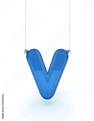 Hanging alphabet v