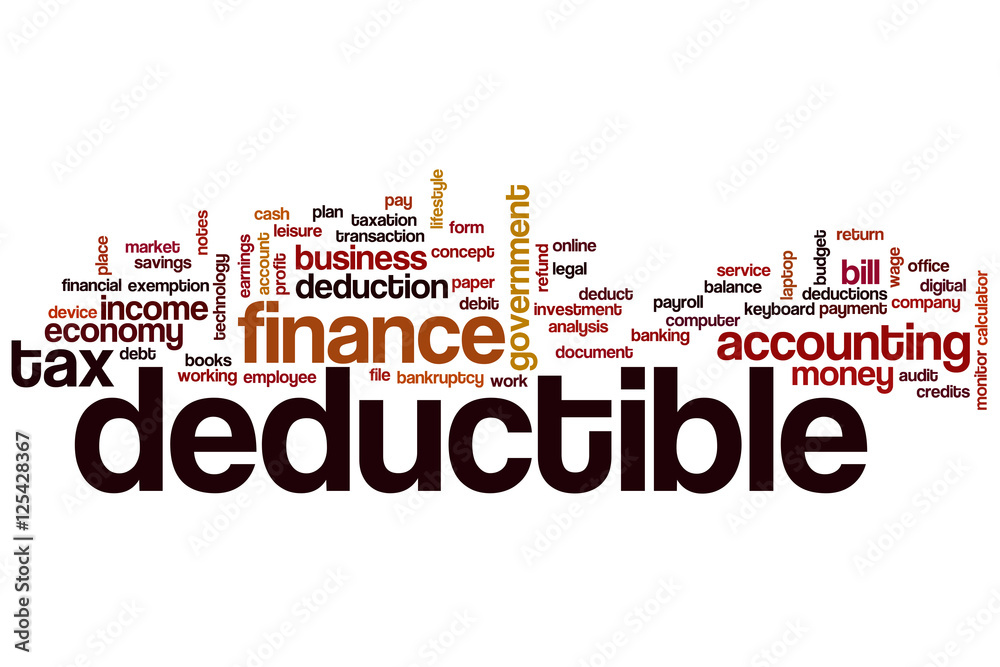 Deductible word cloud