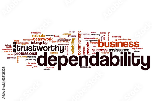 Dependability word cloud