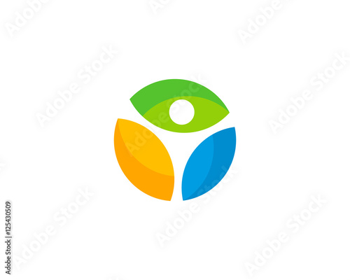 People Wellness Logo Design Template Element