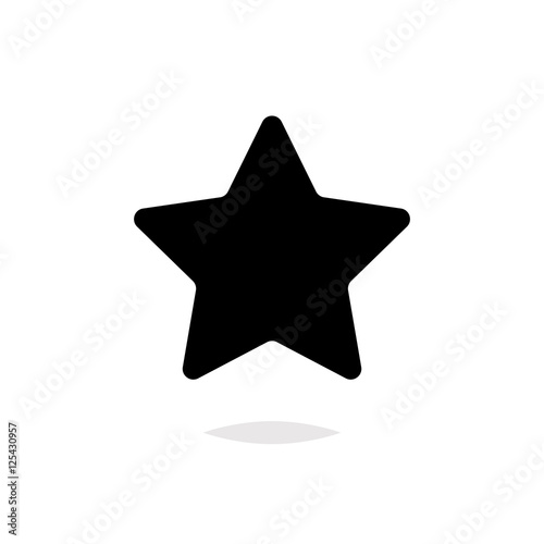 Star icon with rounded edges isolated