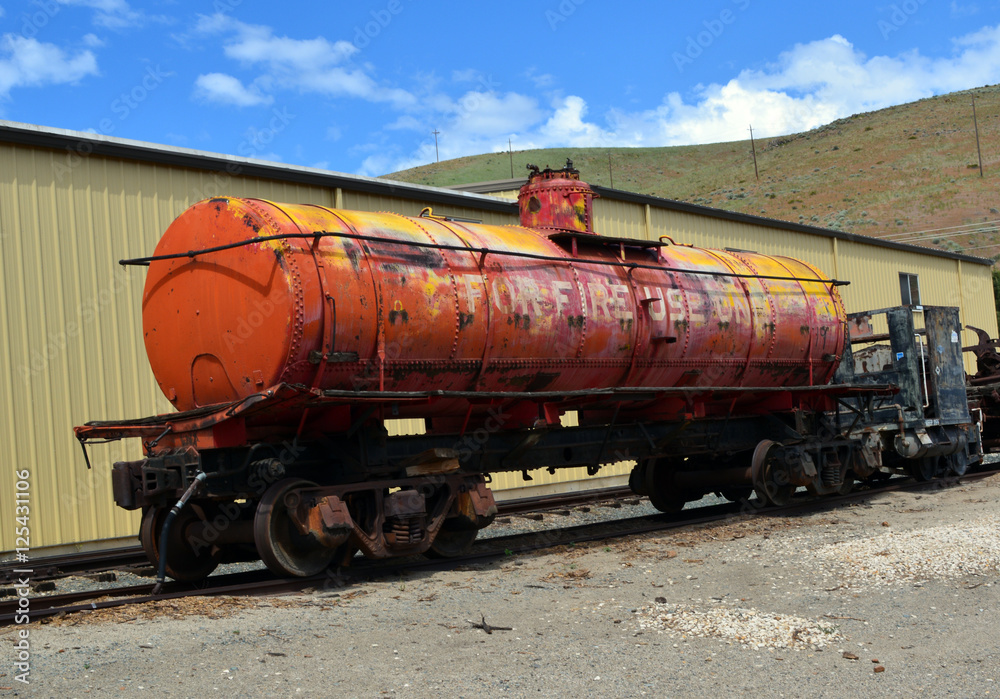 Fire Tanker Car/Old fire tanker railroad car Fire Tanker Car/Old fire tanker railroad car