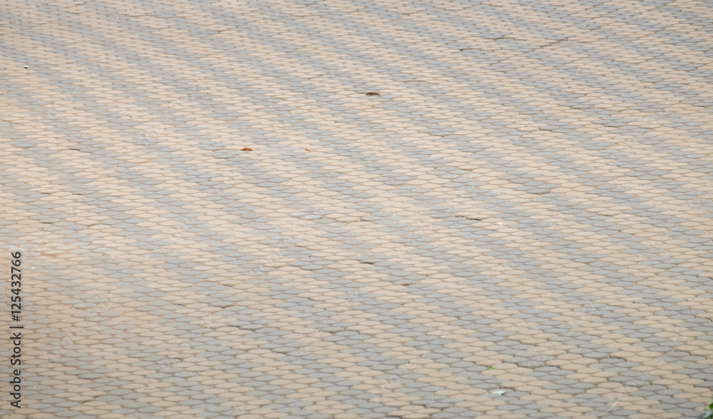 Fototapeta premium Patterned cement brick floor background