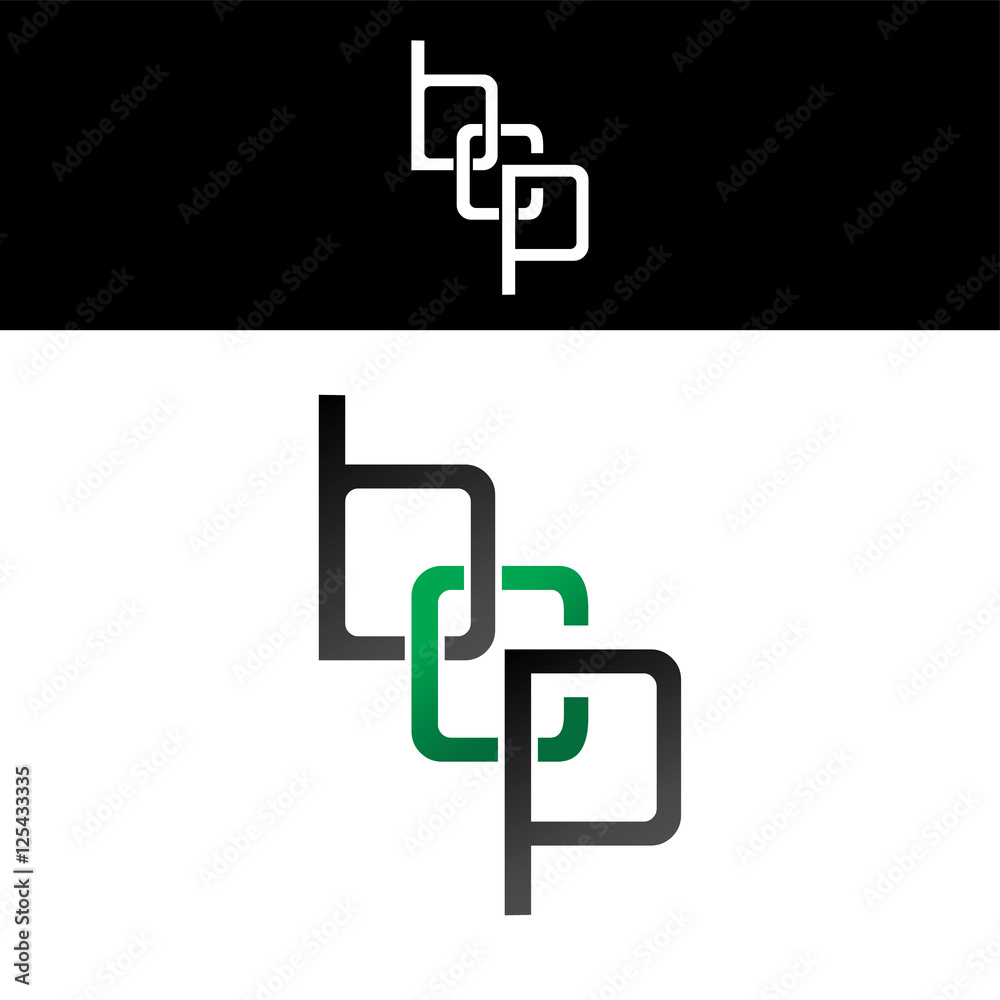 initial letter linked overlapped uppercase logo green black initial letter linked overlapped uppercase logo green black