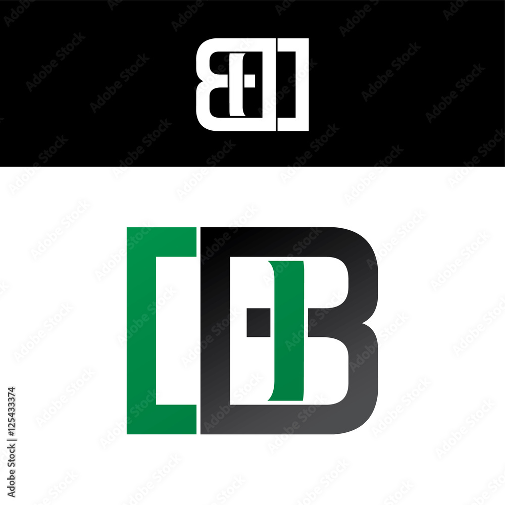 initial letter linked overlapped uppercase logo green black initial letter linked overlapped uppercase logo green black