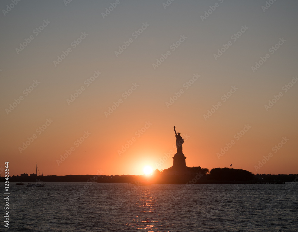 Liberty at Sunset