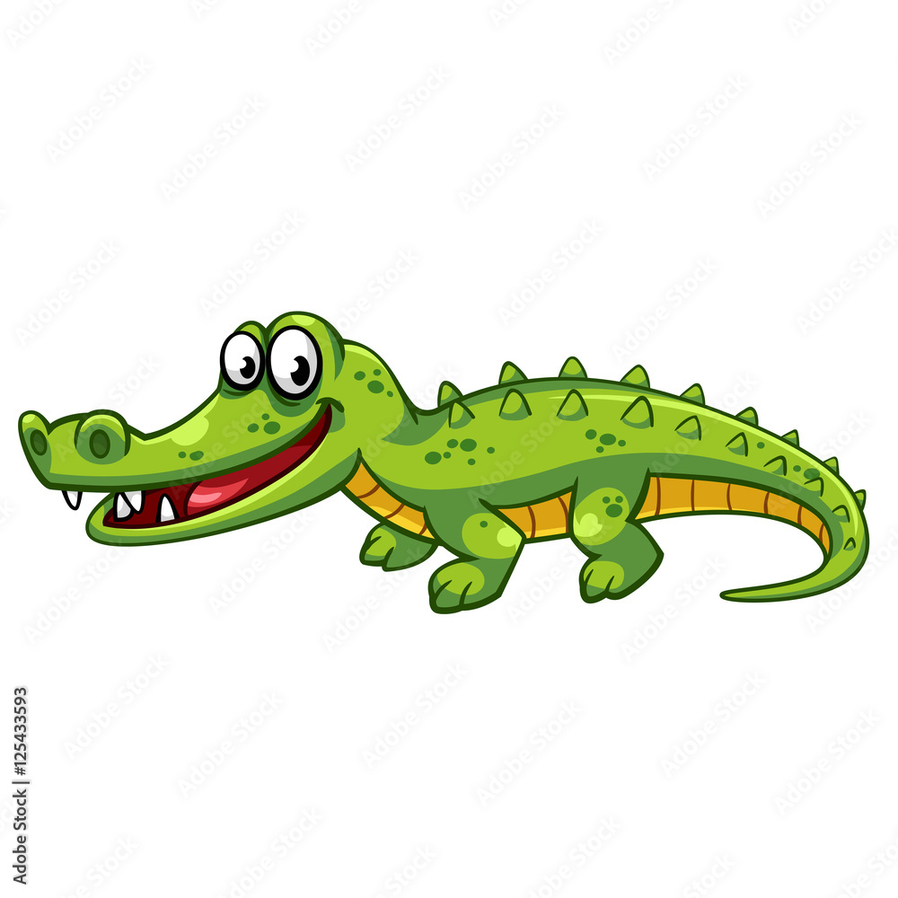 Fototapeta premium Crocodile cartoon style