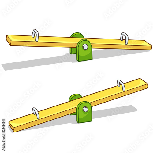 Seesaw cartoon style