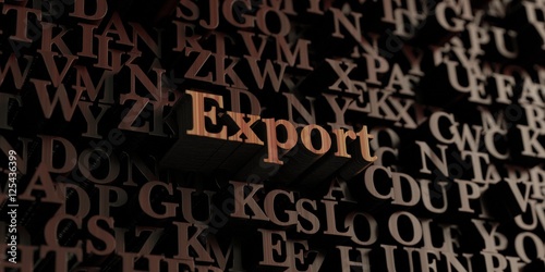 Export - Wooden 3D rendered letters/message. Can be used for an online banner ad or a print postcard.