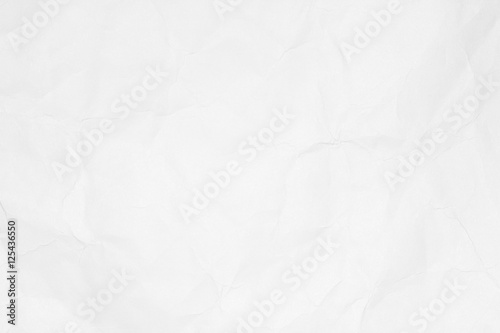 Crumpled white paper texture or paper background for design with copy space for text or image.