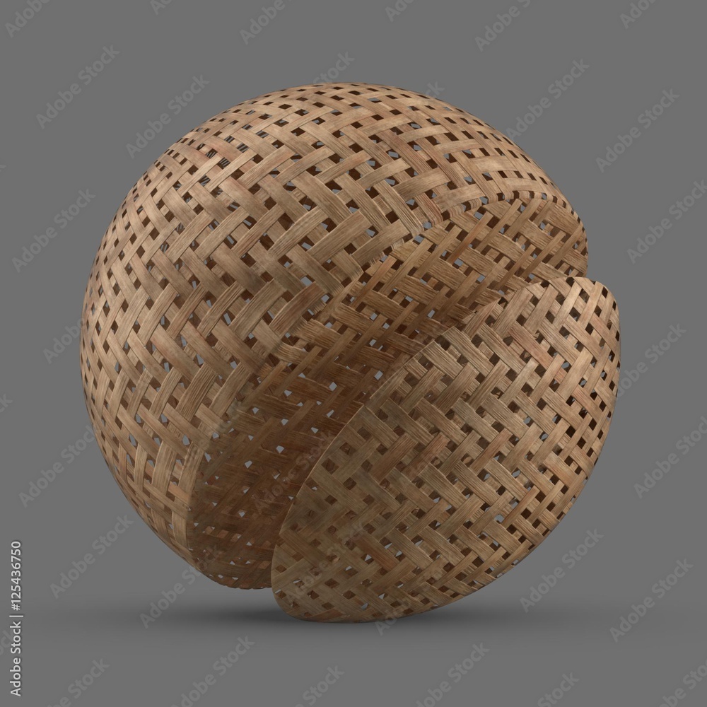 Woven wicker Stock 3D asset | Adobe Stock