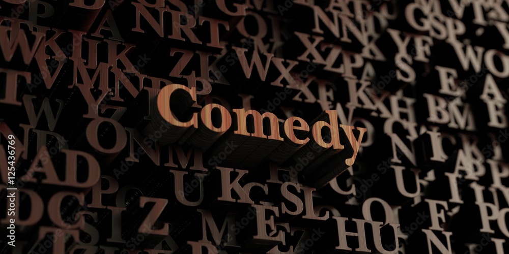 Comedy - Wooden 3D rendered letters/message. Can be used for an online banner ad or a print postcard. Comedy - Wooden 3D rendered letters/message. Can be used for an online banner ad or a print postcard.