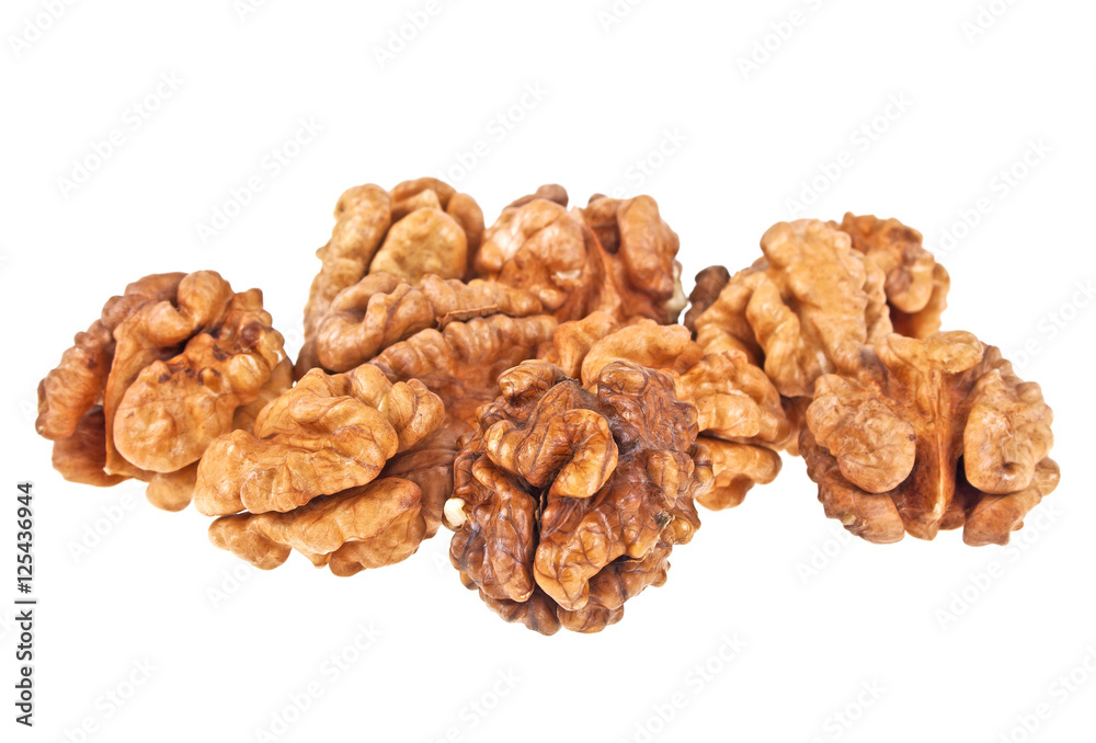 Walnuts isolated on white background Walnuts isolated on white background