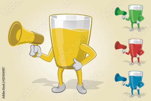 Glass Holding Megaphone