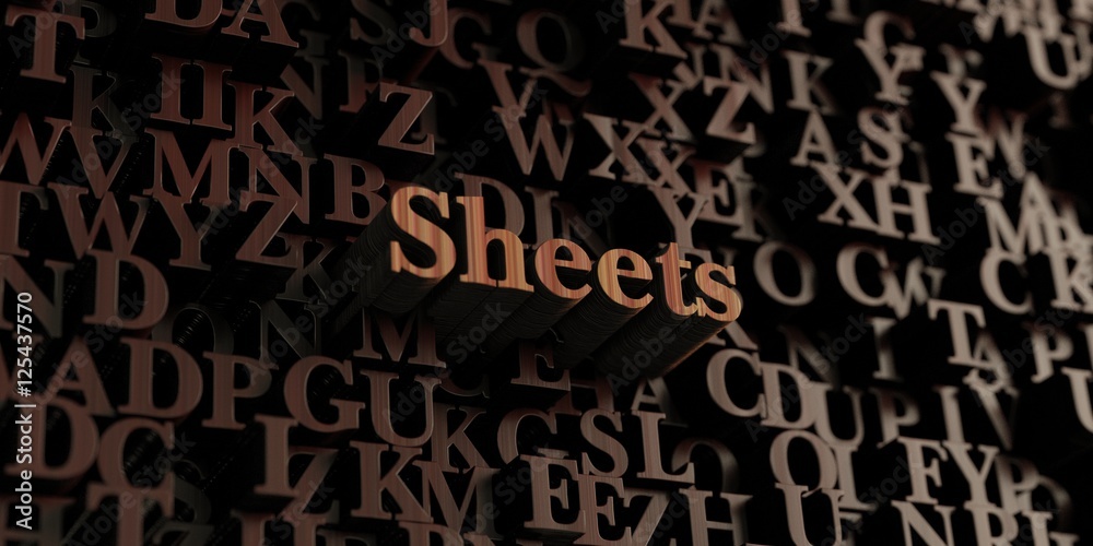 Sheets - Wooden 3D rendered letters/message. Can be used for an online banner ad or a print postcard. Sheets - Wooden 3D rendered letters/message. Can be used for an online banner ad or a print postcard.