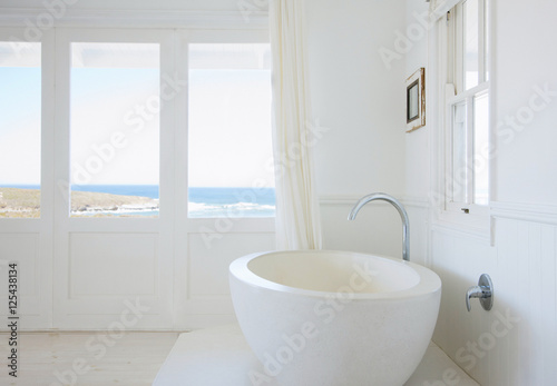 Exclusive modern white bathroom