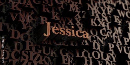 Jessica - Wooden 3D rendered letters/message.  Can be used for an online banner ad or a print postcard.