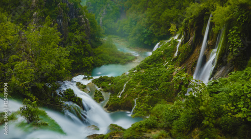 Waterfalls in Plitvice Lakes National Park, Croatia 