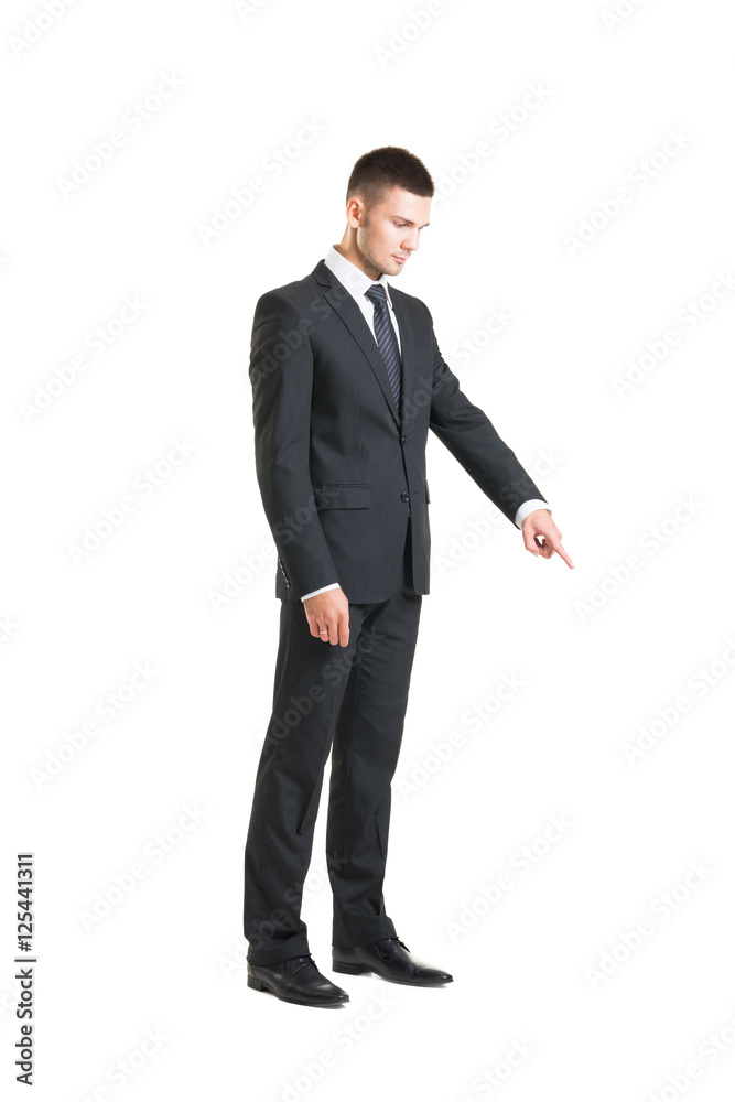 Young and confident businessman on white Young and confident businessman on white