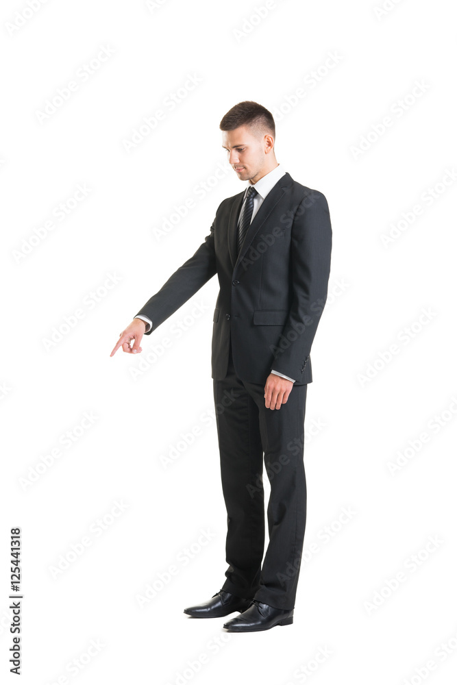 Young and confident businessman on white Young and confident businessman on white