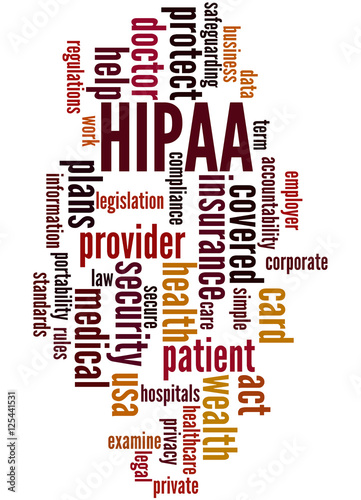 HIPAA, word cloud concept 2 photo