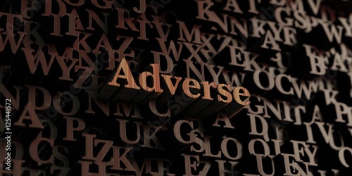 Adverse - Wooden 3D rendered letters/message. Can be used for an online banner ad or a print postcard.