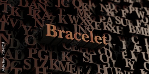 Bracelet - Wooden 3D rendered letters/message. Can be used for an online banner ad or a print postcard.
